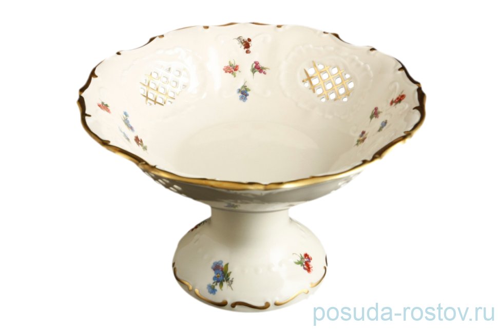 Фруктовница 23 см перф. н/н "Анжелика /Мелкие цветы /СК" / 094892 Фруктовница 23 см перф. н/н "Анжелика /Мелкие цветы /СК" / 094892