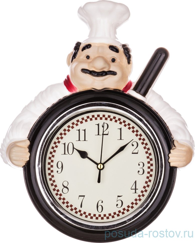 Часы настенные 23,5 х 29,3 х 6 см кварцевые "CHEF KITCHEN" / 187904