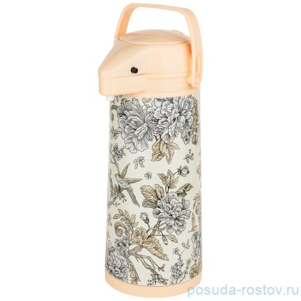 Термос 1,9 л /с стеклянной колбой и помпой &quot;Agness /Райский сад&quot; / 195914