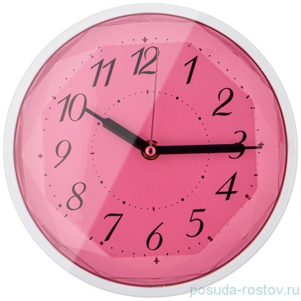Часы настенные 20 х 20 х 4,7 см розовые &quot;МОДЕРН&quot; / 269678