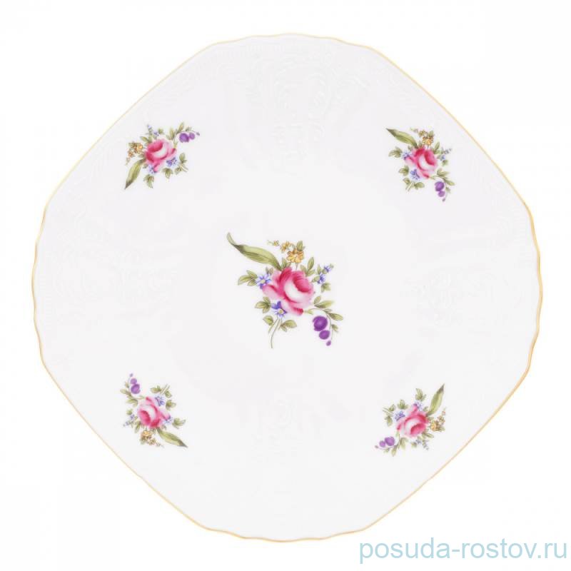 Тарелка 22 см 1 шт квадратная "Бернадотт /Полевой цветок" / 227006 Тарелка 22 см 1 шт квадратная "Бернадотт /Полевой цветок" / 227006