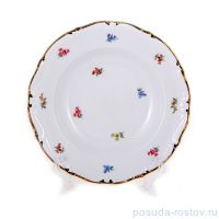 Набор тарелок 24 см 6 шт глубокие &quot;Мария-Тереза /Мелкие цветы /Отводка золото&quot; / 133237