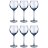 Бокалы для белого вина 250 мл 6 шт &quot;Черное море /Рифленка&quot; / 244210