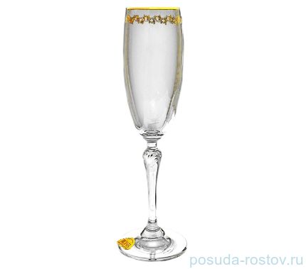 Бокалы для шампанского 160 мл 6 шт &quot;Люция /Золотая веточка&quot; / 018198
