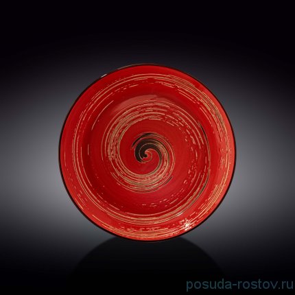 Тарелка 25,5 см глубокая красная &quot;Spiral&quot; / 261557