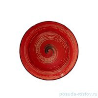 Тарелка 25,5 см глубокая красная &quot;Spiral&quot; / 261557