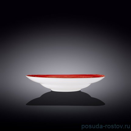Тарелка 25,5 см глубокая красная &quot;Spiral&quot; / 261557