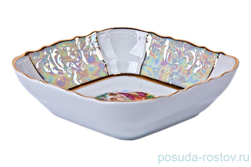 Салатник 16 см квадратный "Бернадотт /Мадонна перламутр" / 024318