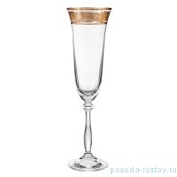 Бокалы для шампанского 190 мл 6 шт &quot;Анжела /Цветочный узор на золоте&quot; V-D / 156585