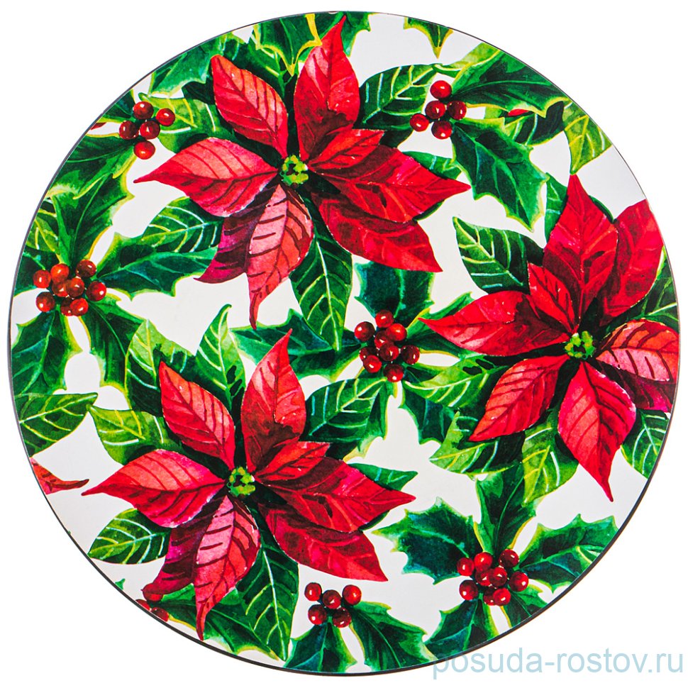 Поднос 33 см круглый "Рождественская сказка" / 214996