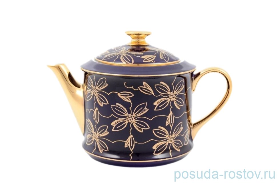 Заварочный чайник 400 мл "Виндзор /Золотые цветы /фиолет" / 147228