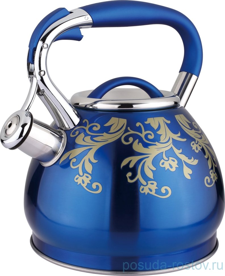 Чайник 3 л со свистком индукционное капсульное дно синий "agness" / 196300 Чайник 3 л со свистком индукционное капсульное дно синий "agness" / 196300