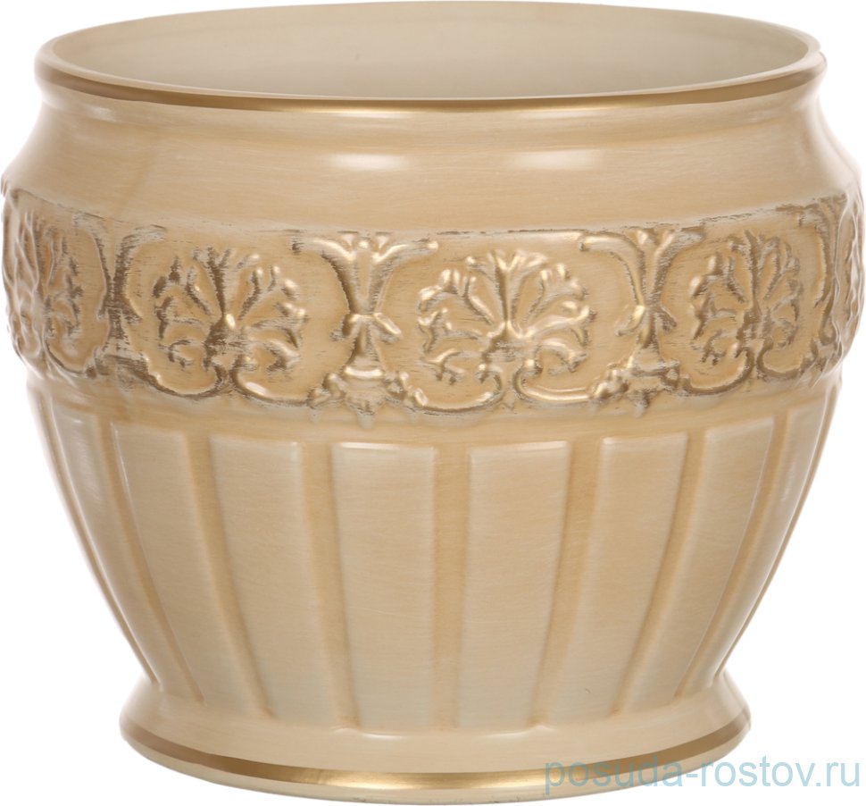 Кашпо для цветов 24 х 21 см персиковый глянец "Кретенс" / 193593