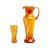 Набор для воды 7 предметов (кувшин + 6 стаканов по 250 мл) амбер &quot;Матовый тюльпан /с золотом&quot; / 199630