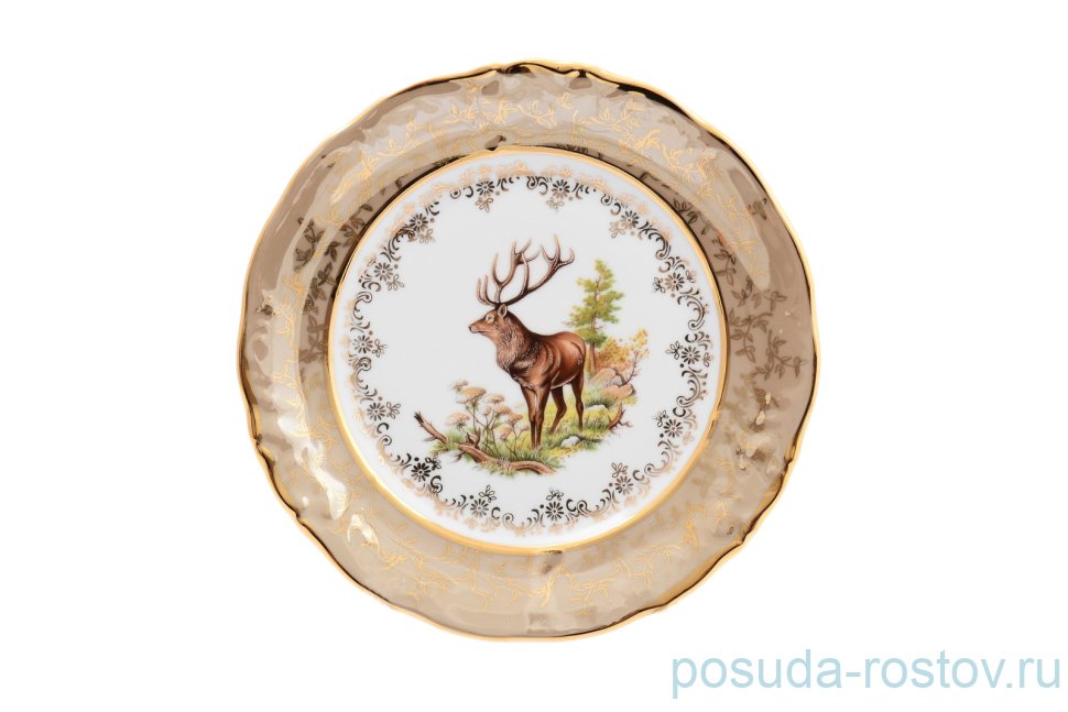 Набор тарелок 19 см 6 шт  Sterne porcelan "Фредерика /Охота бежевая" / 128792