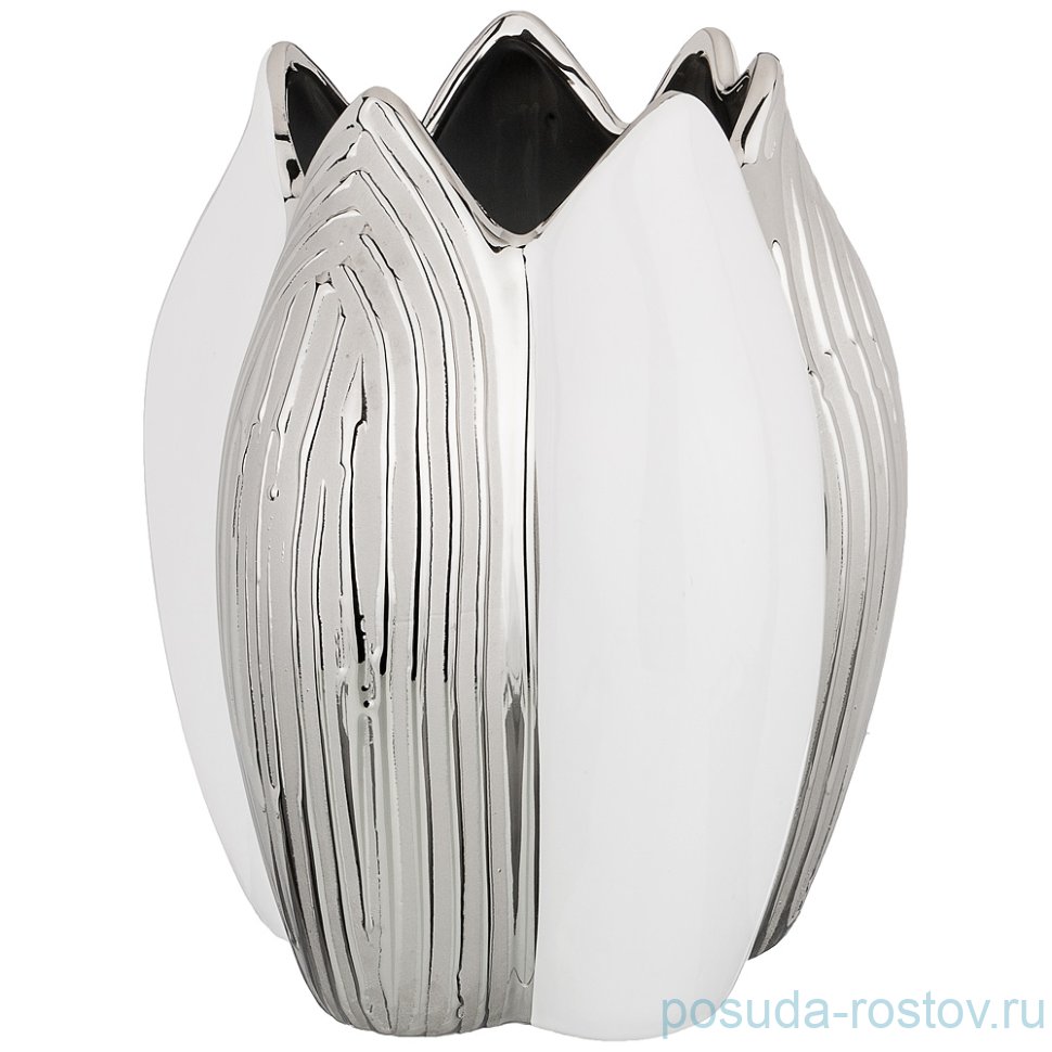 Ваза для цветов 21 см декоративная "Серебряная коллекция" / 193066 Ваза для цветов 21 см декоративная "Серебряная коллекция" / 193066