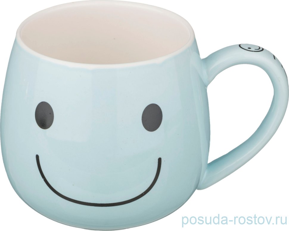 Кружка 350 мл "смайл /голубая" / 194022 Кружка 350 мл "смайл /голубая" / 194022