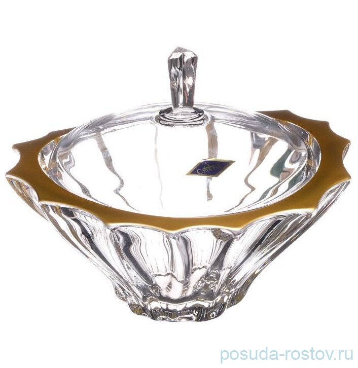 Ваза для фруктов 22 см с крышкой "Plantica /Отводка золото" / 313120 Ваза для фруктов 22 см с крышкой "Plantica /Отводка золото" / 313120