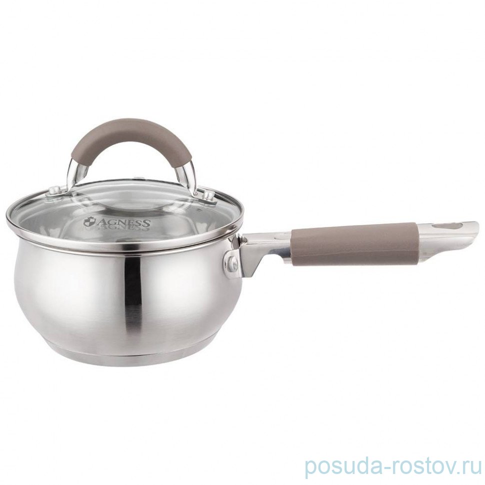 Ковш 14 х 7,5 см со стеклянной крышкой 1 л "Apple" кофейная ручка / 275421 Ковш 14 х 7,5 см со стеклянной крышкой 1 л "Apple" кофейная ручка / 275421