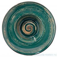 Тарелка 25,5 см глубокая зелёная &quot;Spiral&quot; / 261633