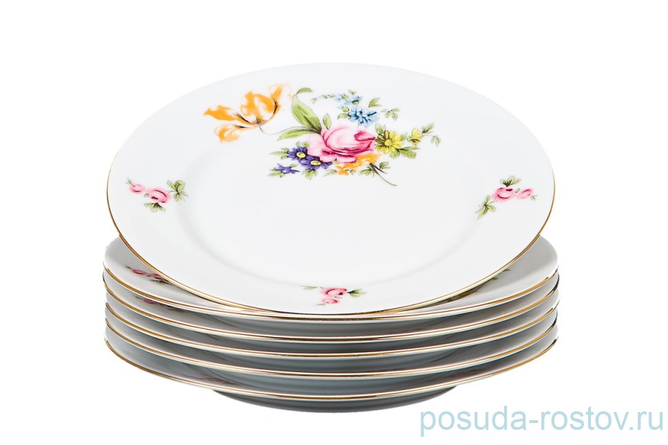 Набор тарелок 19 см 6 шт "Ивонн /Мейсенский букет" / 111445
