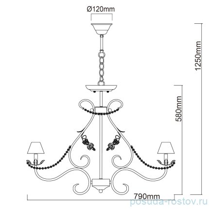 Люстра 8 рожковая &quot;Валенсия&quot; / 299589