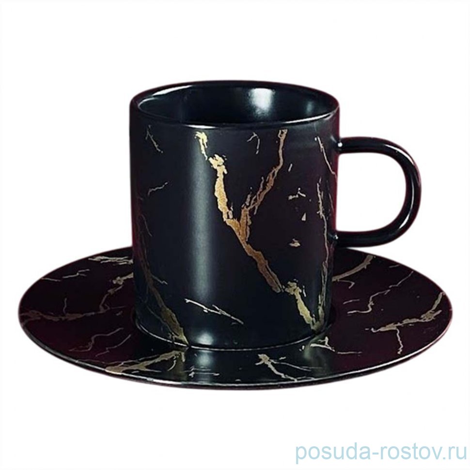 Чайная пара 200 мл чёрная (подарочная упаковка) / 374247