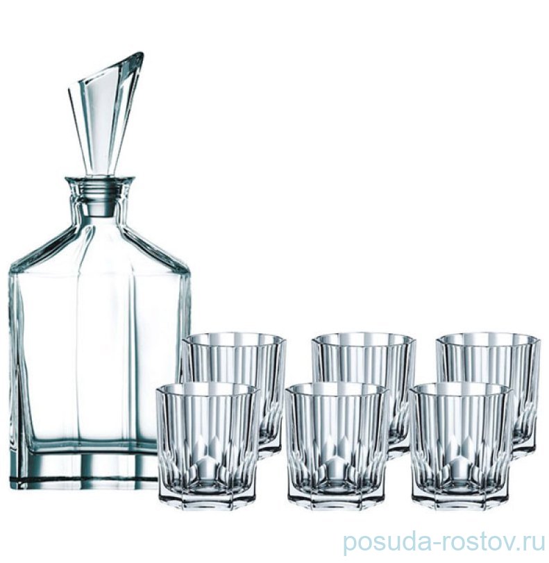 Набор для виски 7 предметов (графин + 6 стаканов по 324 мл) "Aspen" / 375405