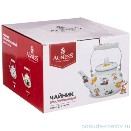Чайник 2,5 л эмалированный &quot;Парижские коты&quot; / 254564