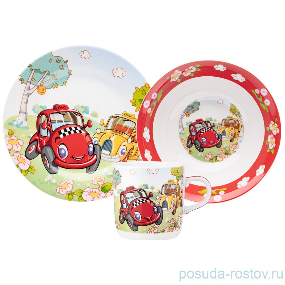 Детский набор 3 предмета "тачки" / 255154