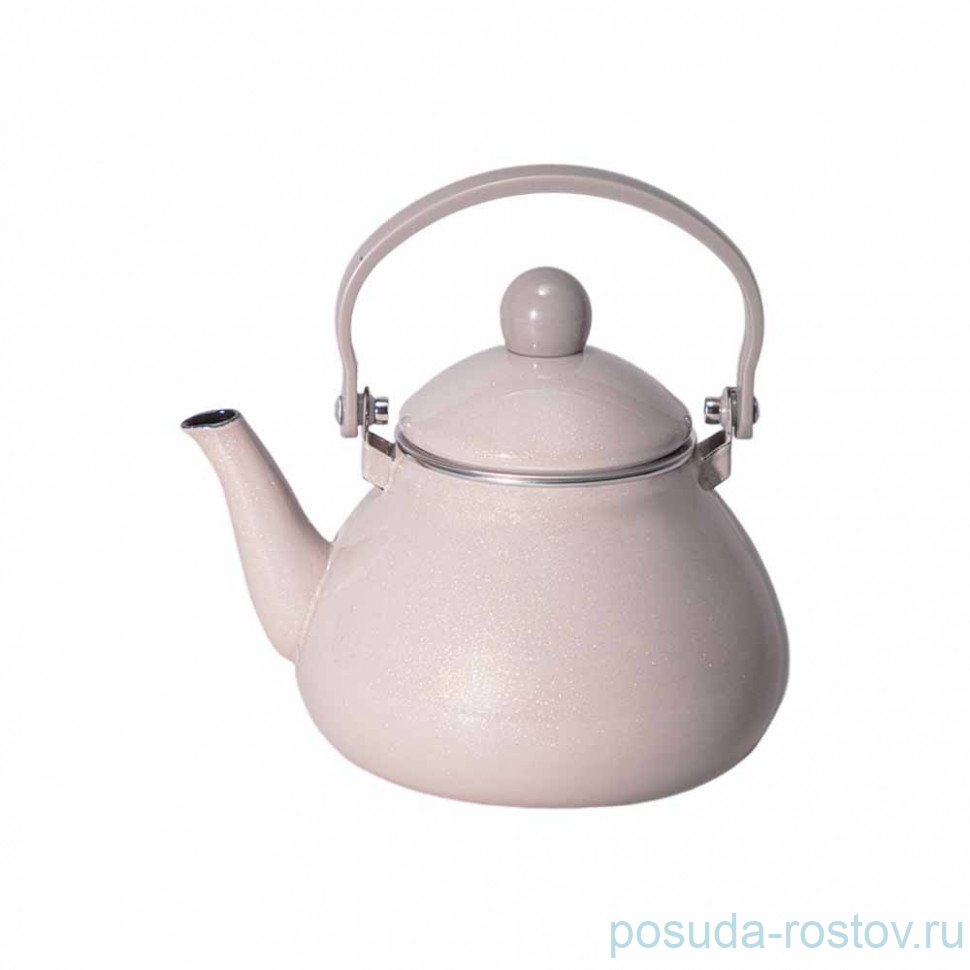 Чайник 1,3 л с металлическим фильтром эмалированный "charm /кофейный" / 342393