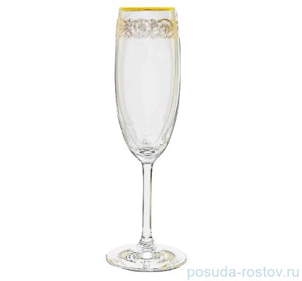 Бокалы для шампанского 175 мл 6 шт &quot;Гала /Золотая коллекция, тонкое золото&quot; / 018267