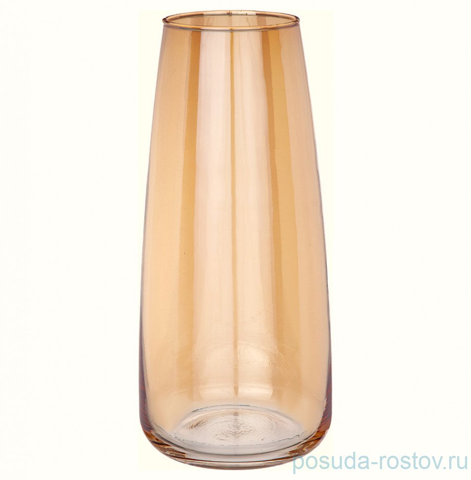 Ваза для цветов 22 см янтарная / 289404 Ваза для цветов 22 см янтарная / 289404