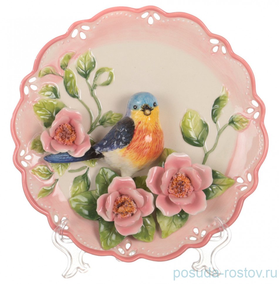 Тарелка настенная 20 х 4 см "Птица" / 192477
