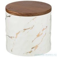 Банка для сыпучих продуктов 11,5 х 11 см &quot;Золотой мрамор /Белая&quot; / 208509
