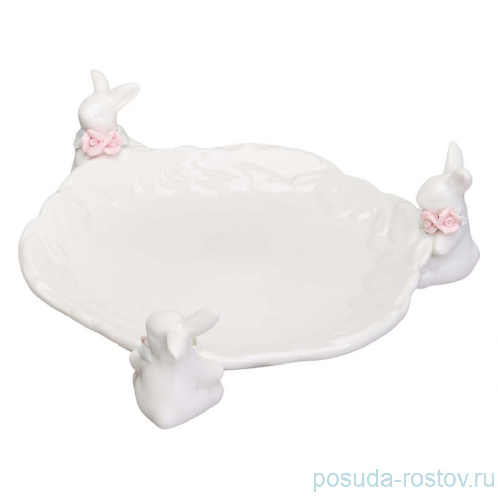 Блюдо 21,5 х 21,5 см круглое "Кролики" / 369182 Блюдо 21,5 х 21,5 см круглое "Кролики" / 369182