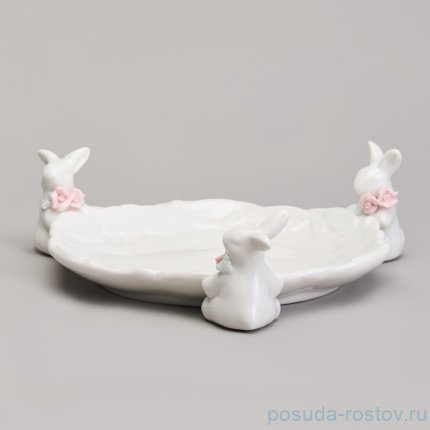 Блюдо 21,5 х 21,5 см круглое &quot;Кролики&quot; / 369182