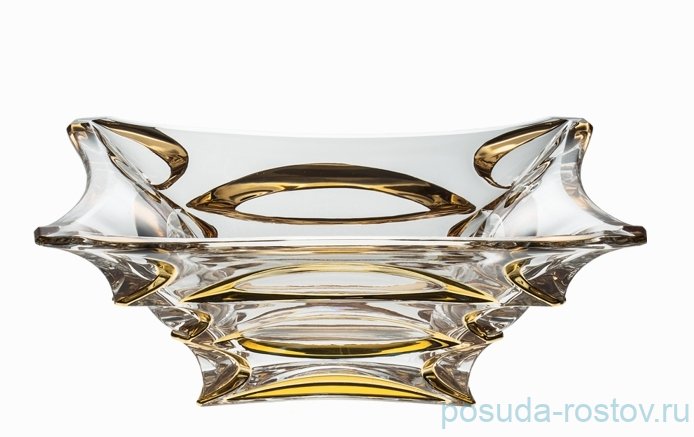 Ваза для фруктов 29 см квадратная "X-Lady /золото" / 104405