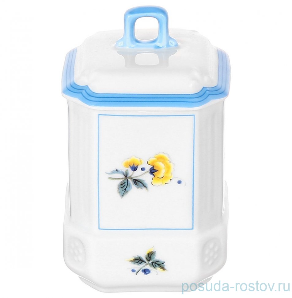 Ёмкость для специй 11 см Перец "Соната /Цветы /Голубая кайма" / 369806 Ёмкость для специй 11 см Перец "Соната /Цветы /Голубая кайма" / 369806