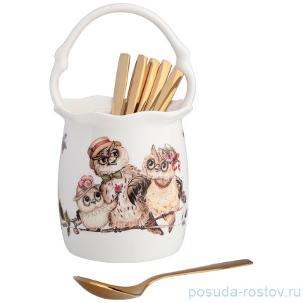 Подставка для чайных ложек 17 х 10 см &quot;Owls party&quot; / 252049
