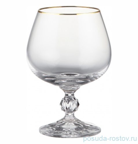 Бокал для бренди 250 мл 1 шт "Клаудия /Отводка золото" / 129222