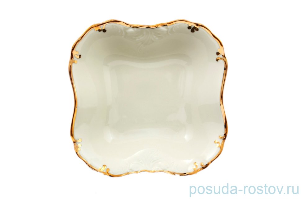 Салатник 24 см квадратный "Фредерика /Отводка золото /СК" / 117587 Салатник 24 см квадратный "Фредерика /Отводка золото /СК" / 117587
