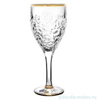 Бокалы для белого вина 270 мл 6 шт &quot;NICOLETTE /Отводка золото&quot; хрусталь Йиглава / 150796