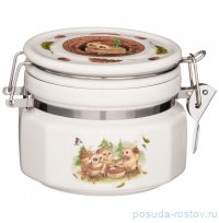 Банка для сыпучих продуктов 8 х 10 см с зажимом 300 мл &quot;Совы&quot; / 258749