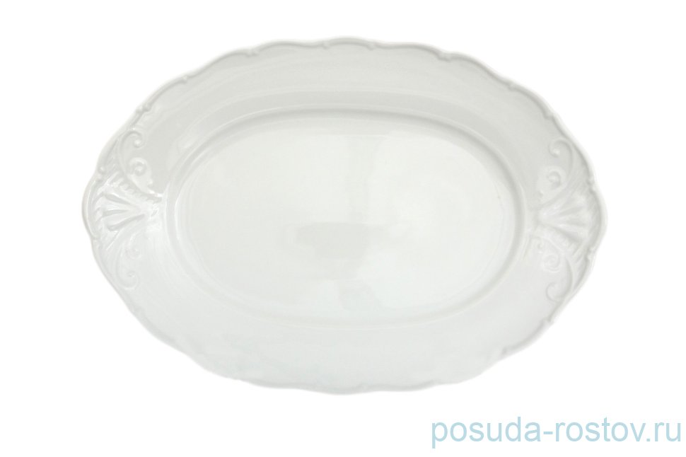 Блюдо 32 см овальное  Bohemia Porcelan Moritz Zdekauer 1810 s.r.o. "Лиана /Золотая отводка" / 071211