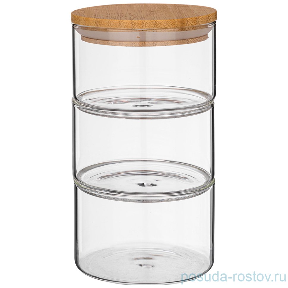 Банка для сыпучих продуктов 11 х 20,5 см 3-х секционная "Native" / 254448