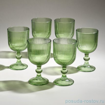 Набор бокалов simplicity green 6 шт 370 мл / 16 см / 367057