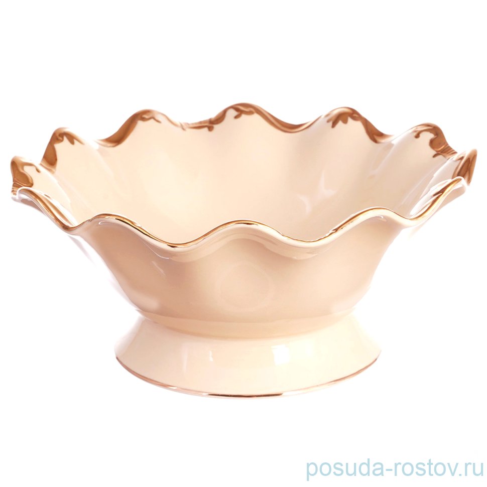 Конфетница 20 см н/н "Слоновая кость /Отводка золото /17676" / 155128 Конфетница 20 см н/н "Слоновая кость /Отводка золото /17676" / 155128