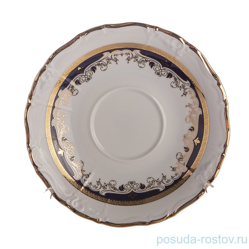 Блюдце 1 шт "Мария-Луиза /Лилии на синем" / 141002