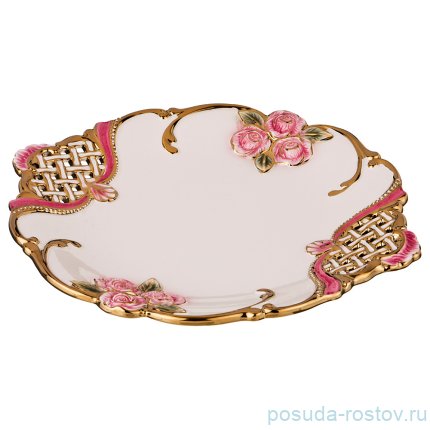 Блюдо 33 х 30 х 3 см &quot;Розы и стразы&quot; / 190875